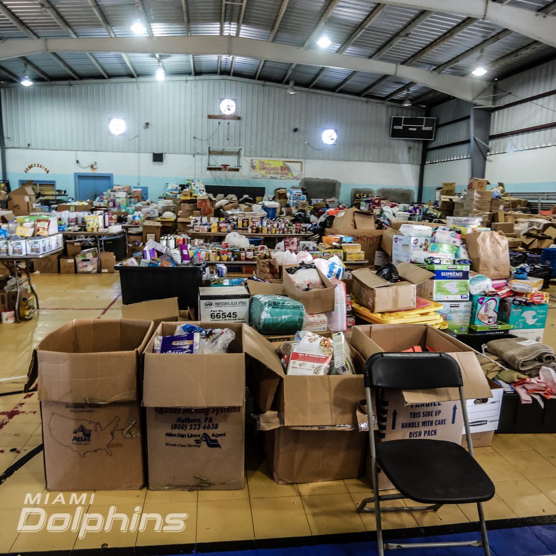 bahamas relief supplies miami dolphins