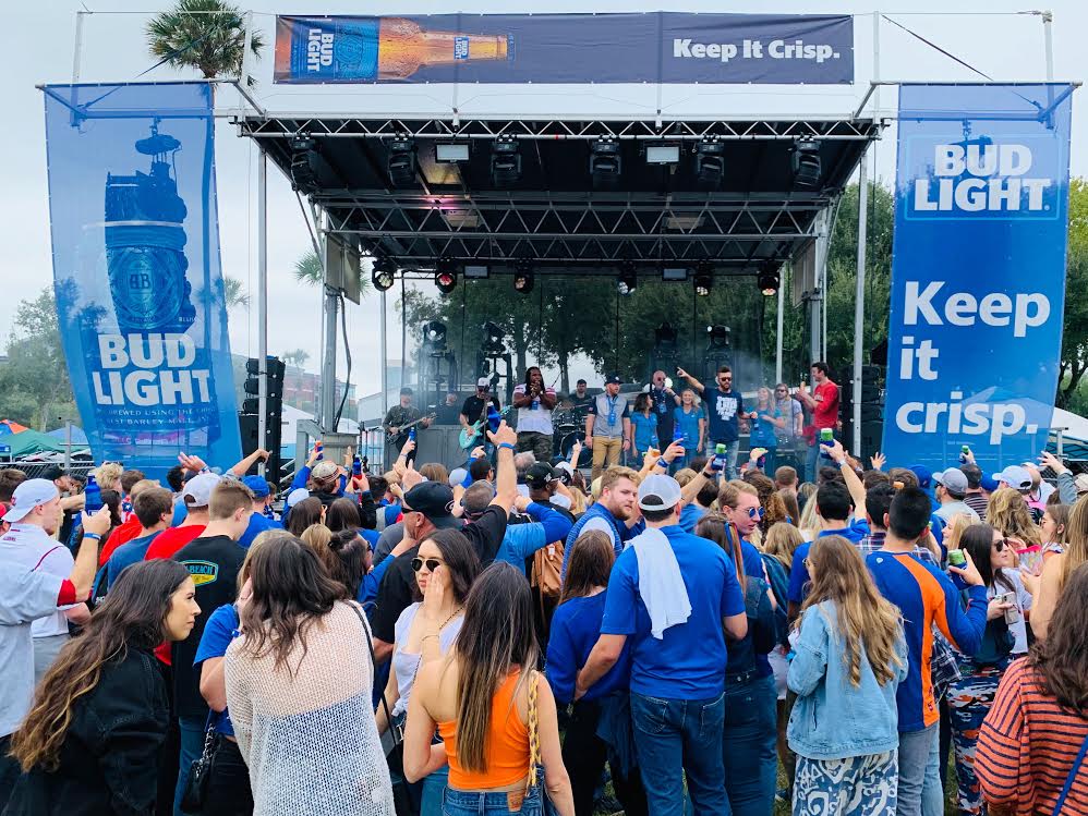 people at concert tailgate